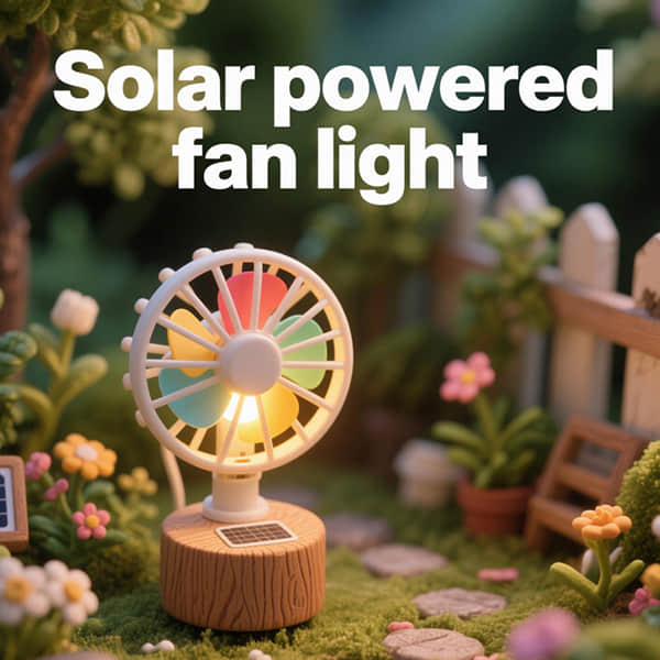Solar Powered Fan Light
