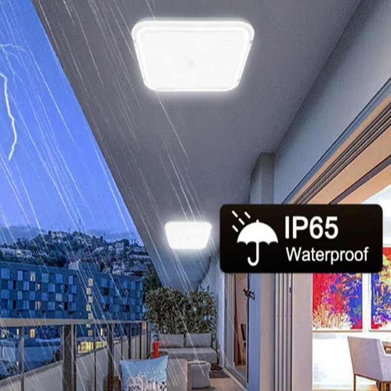 Solar square indoor ceiling light